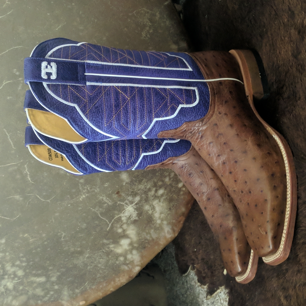 CINCH Edge CEW508 Coronado Collection ostrich cowgirl western boots sz 10.5 new - Picture 9 of 16